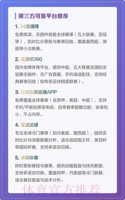 免费观看世界杯直播在线平台推荐